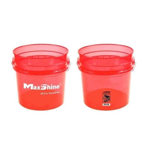 Maxshine Detailing Bucket Transparent 13L - Rot